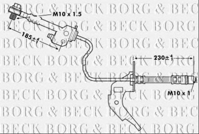 BORG & BECK bbh7122 -  Тормозной шланг